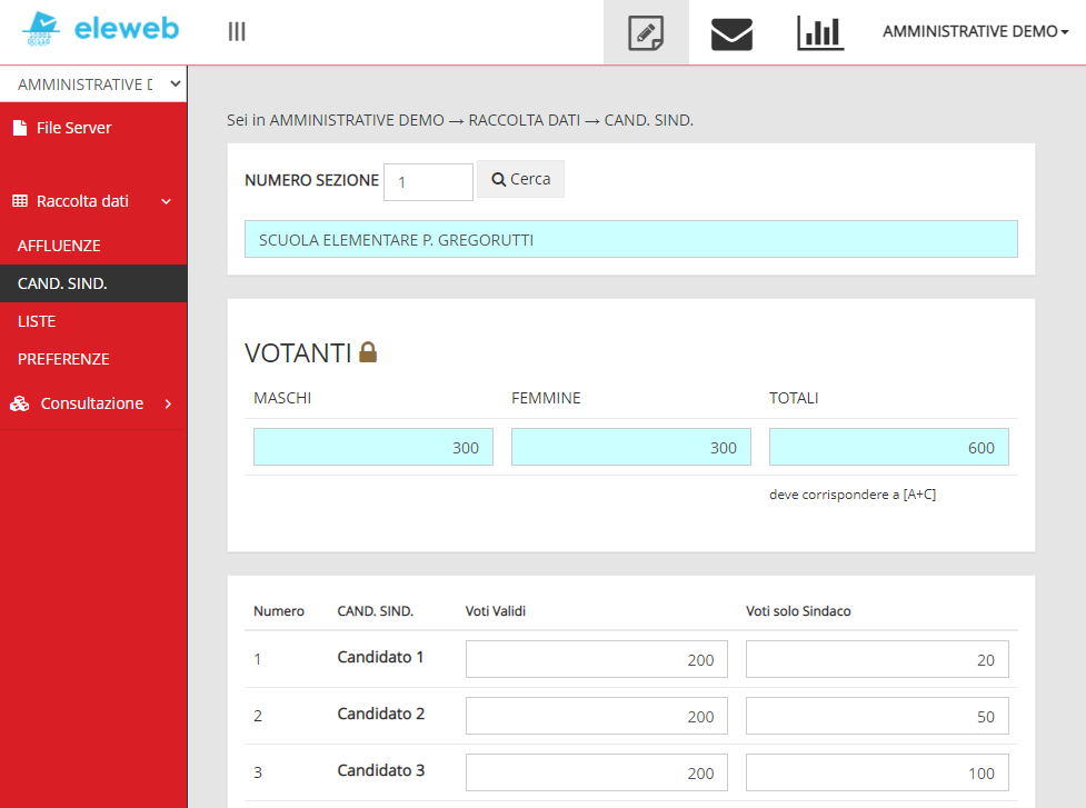 La webapp di raccolta dati di Eleweb
